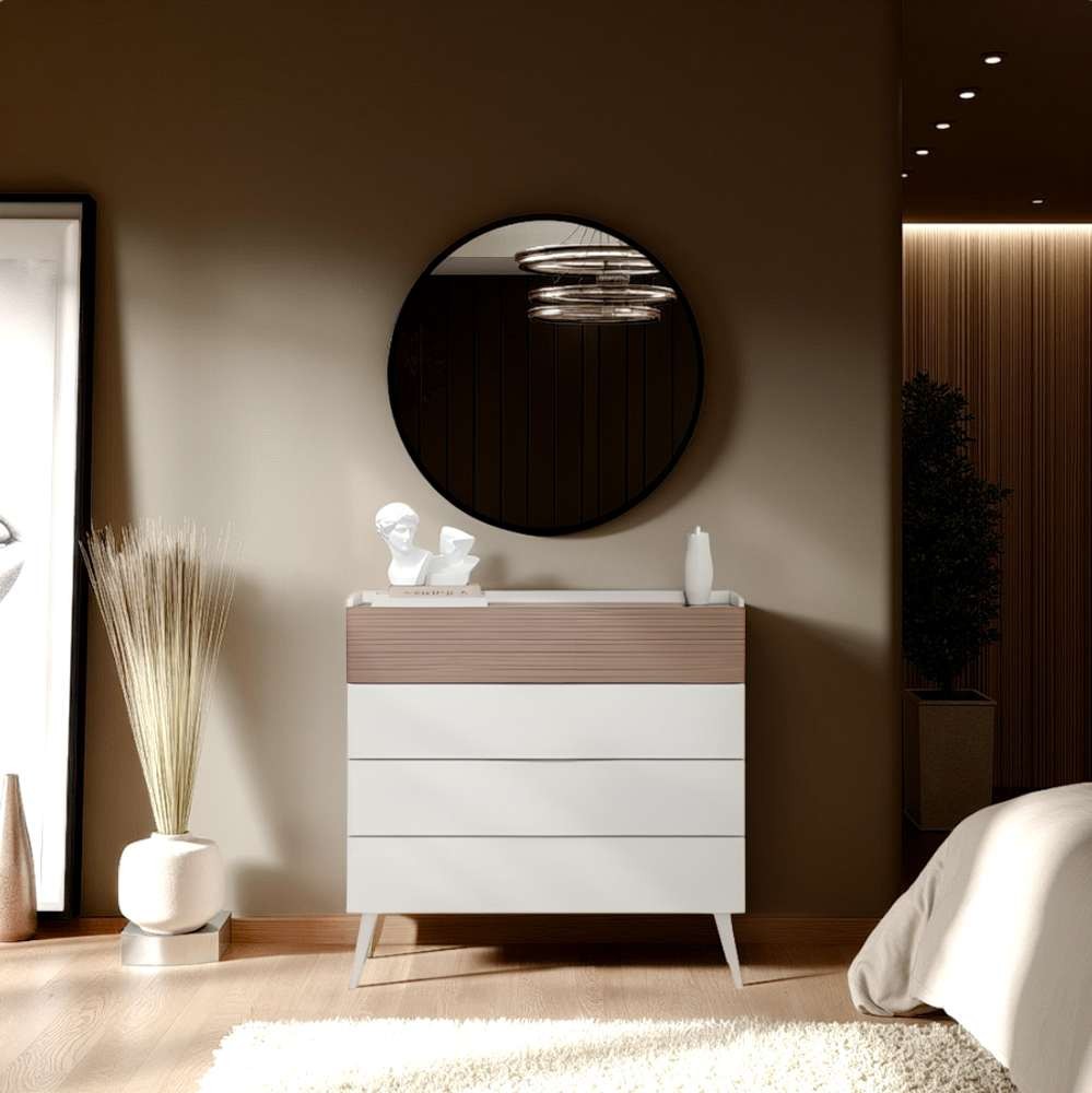 Hanah Home komoda Milano 4, 103x101x44 cm, bijela