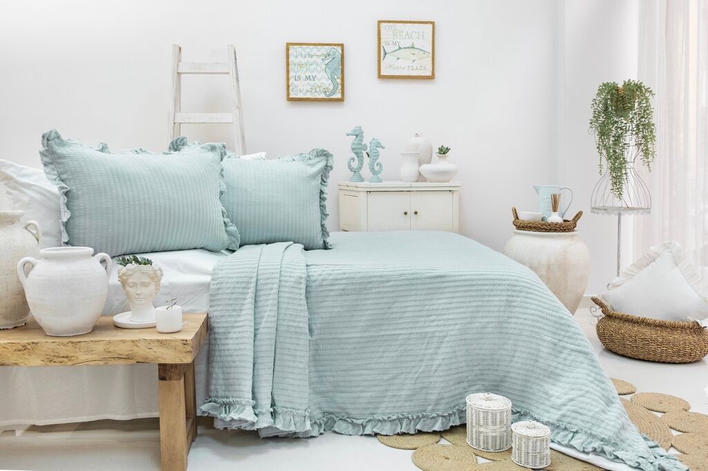 L'essentiel Maison set posteljine Martha, 240x260 cm, Mint