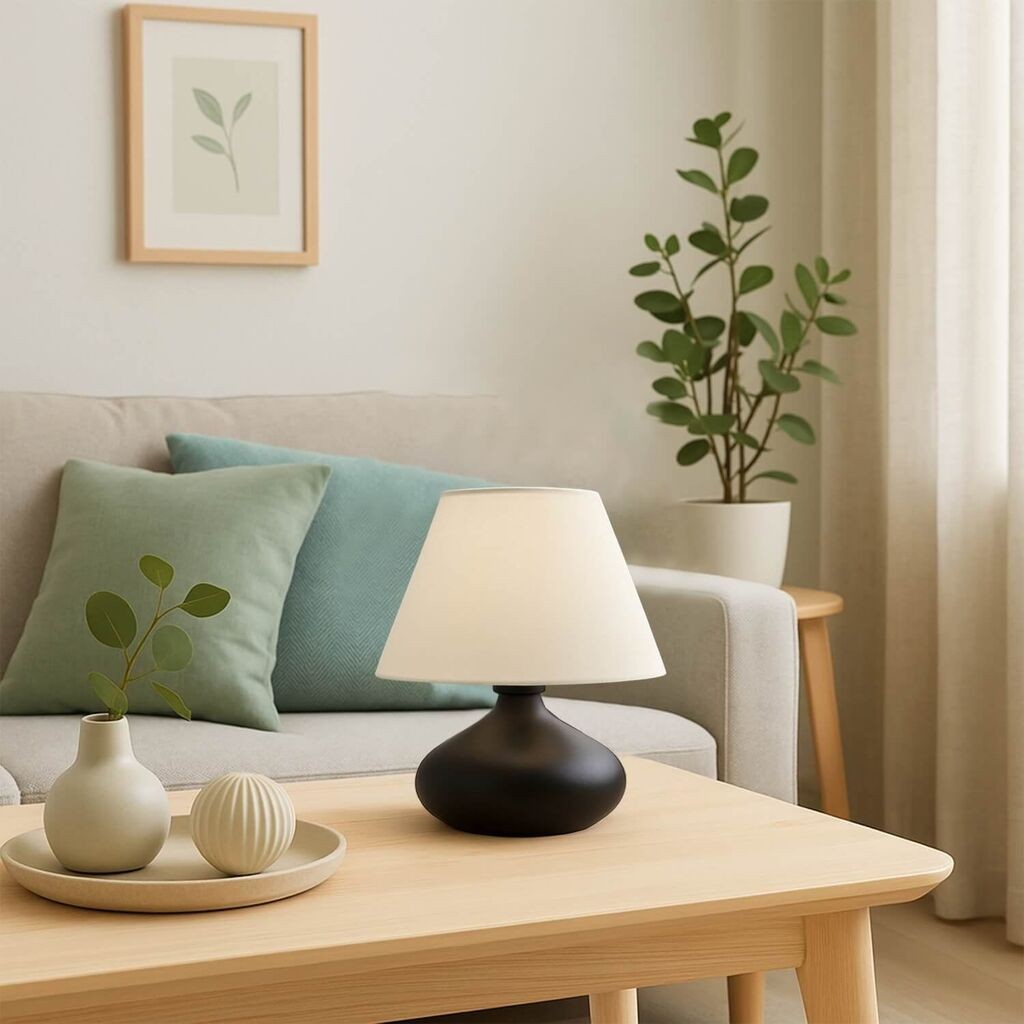 Opviq Stona lampa 242004, Crna i bež