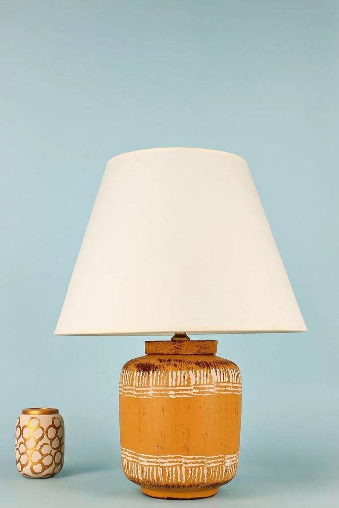 Opviq Stona lampa BK059, Narandžasto-bijela