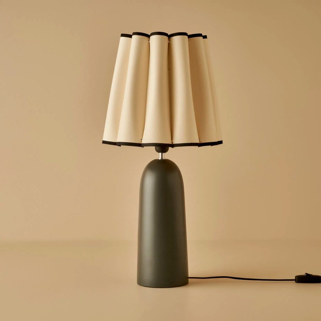 Opviq Stolna lampa Kovrčava, Crna i bež