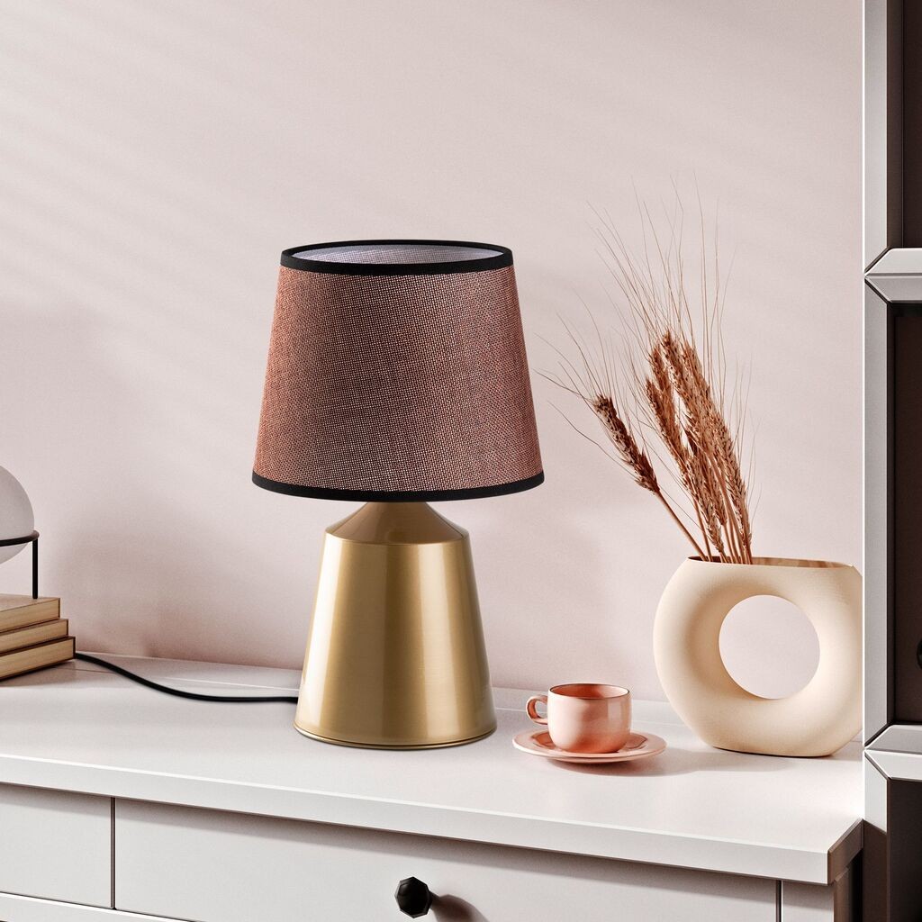 Opviq Stona lampa Drop-15495, Zlatno-smeđa