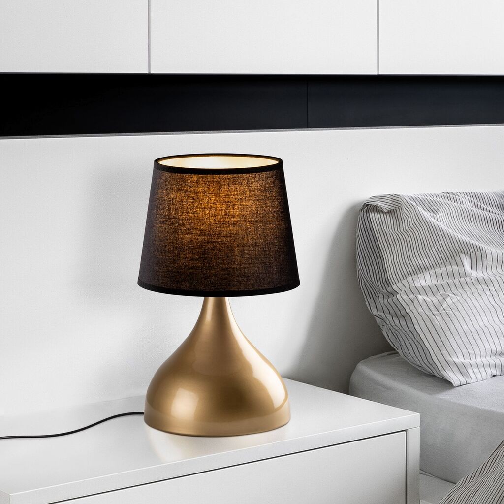 Opviq Stona lampa Gota-15474, Zlatno-crna