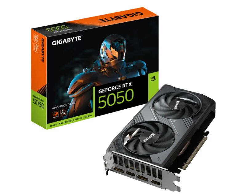 Gigabyte grafička kartica nVidia GeForce RTX 5050 WINDFORCE 8GB 128bit GV-N5050WF2OC-8GD rev 1.0