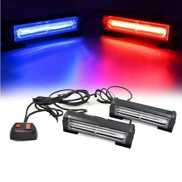 Led treptači-206-Cob, 16x4cm, Crveno-plavi