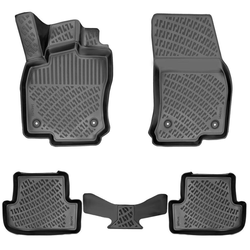 Tipske gumene auto patosnice VW T-Roc 2017, 3D, Duboke