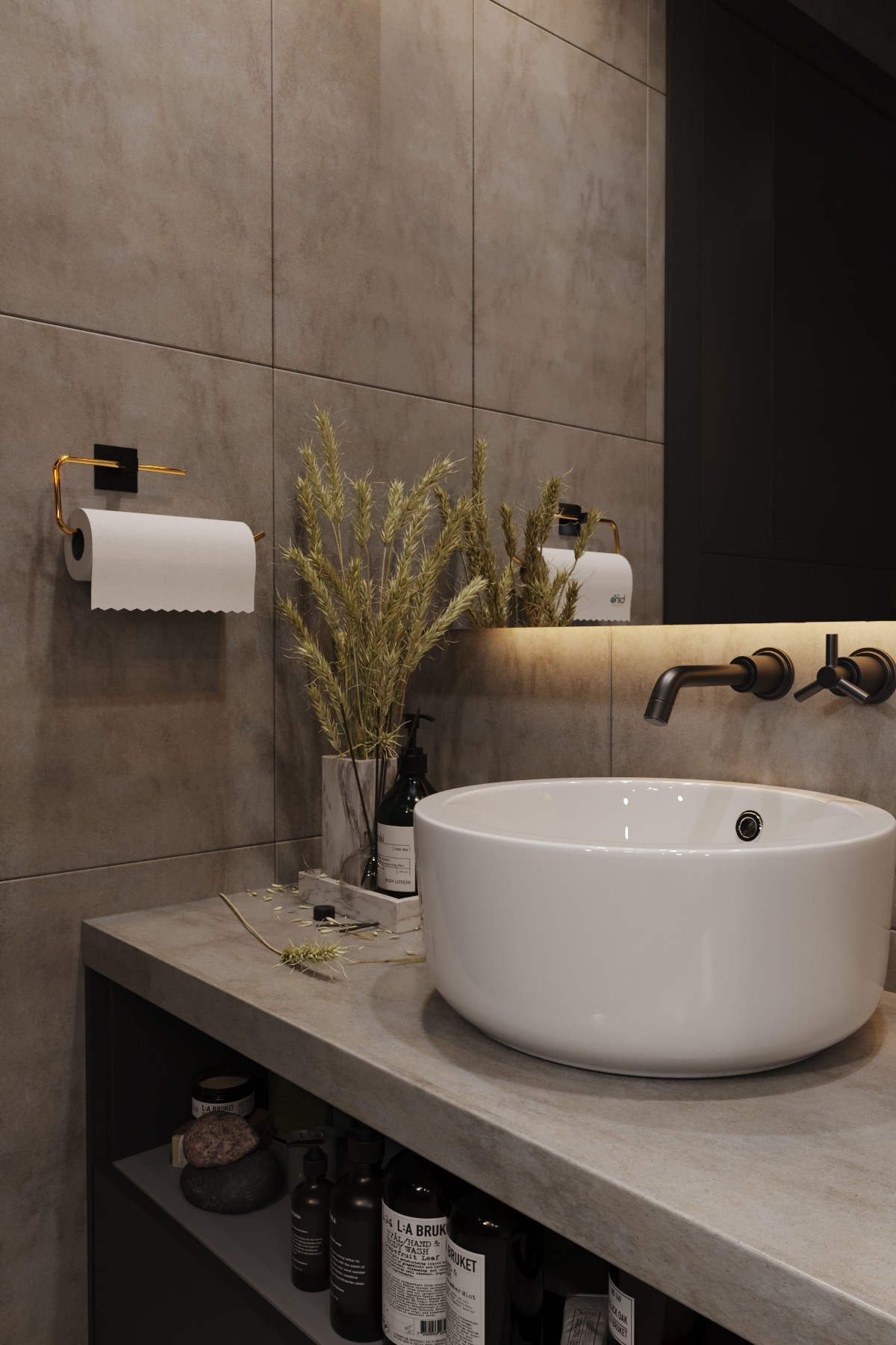 Aberto Design Držač za peškire zlatne boje