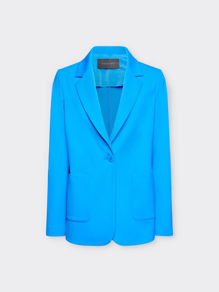 Elena Miro Ženski pleteni blejzer Milano, Svijetloplavi