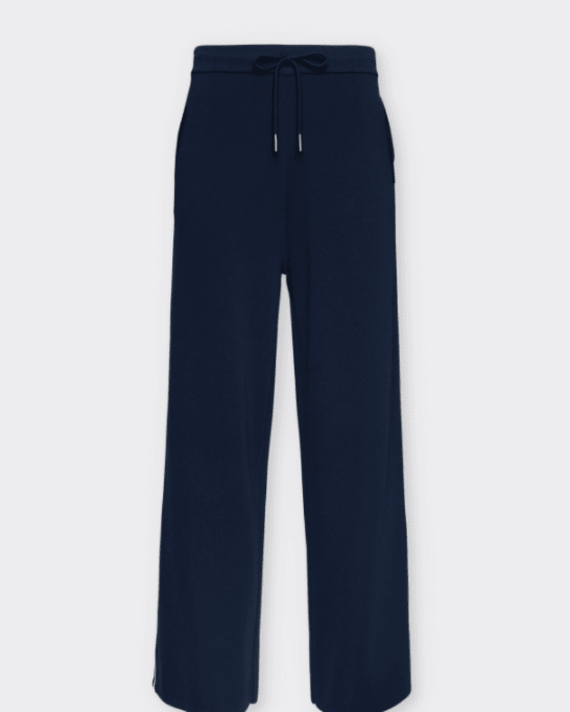 Elena Miro Ženske pantalone sa prugastim rubovima, Teget