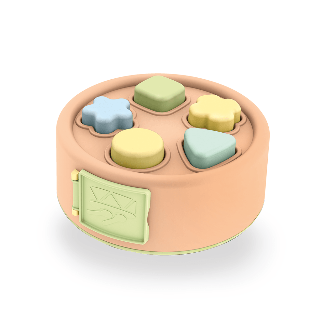 Dolu Edukativna igračka Bubnjevi i sorter oblika 2u1 5194, 8×19×19 cm, Roze