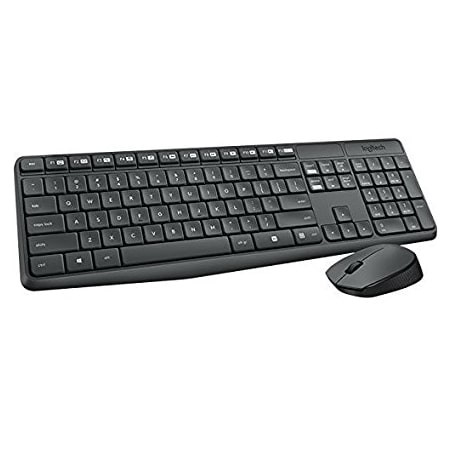 Logitech Set tastatura + miš MK235, Bežični, Crni