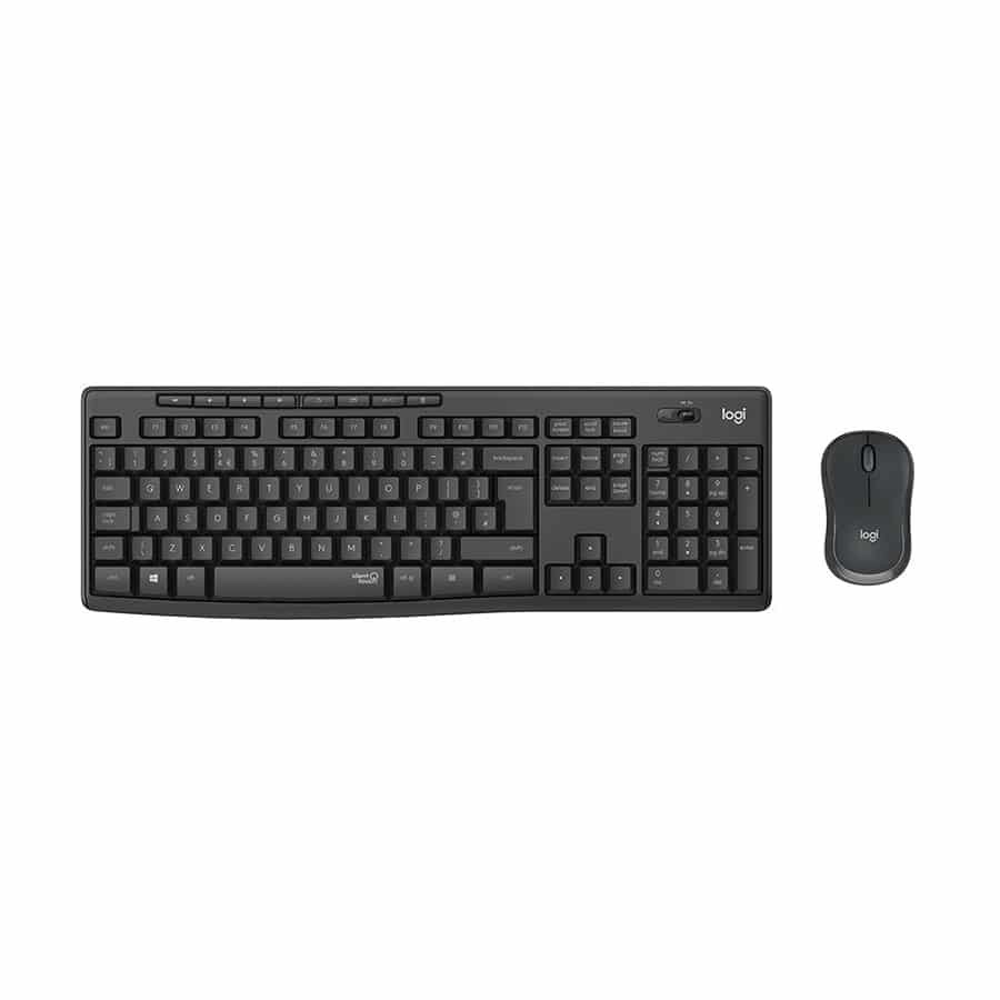 Logitech Set miš i tastatura MK295, Bežični, Crni
