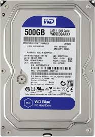 WD Hard disk, 500GB, SATA3