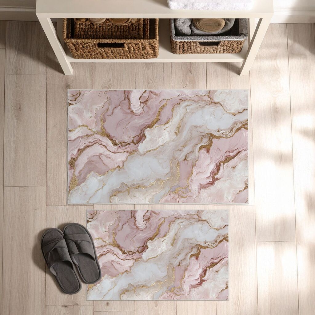 L'essentiel Maison Set prostirki za kupatilo Asr12, 2 dela, roze