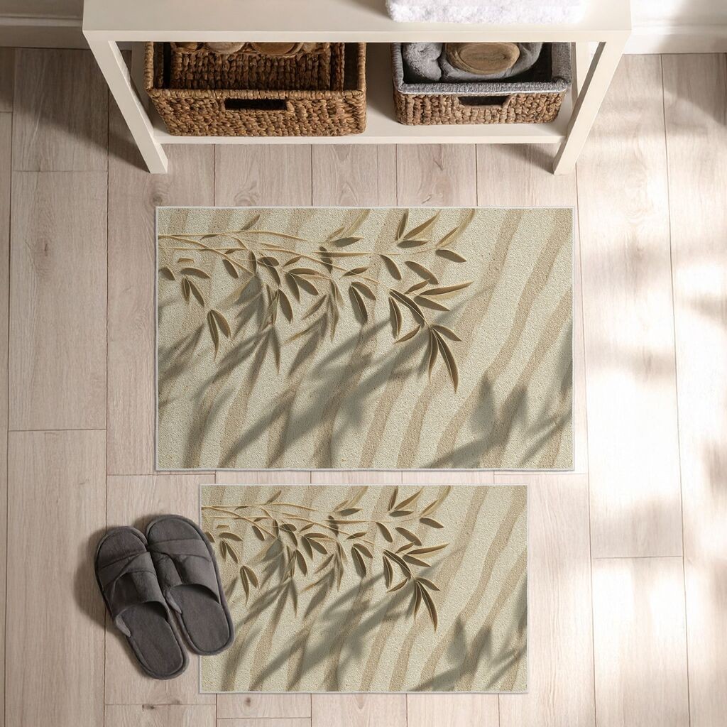 L'essentiel Maison Set prostirki za kupatilo Asr39, 2 dijela, bež