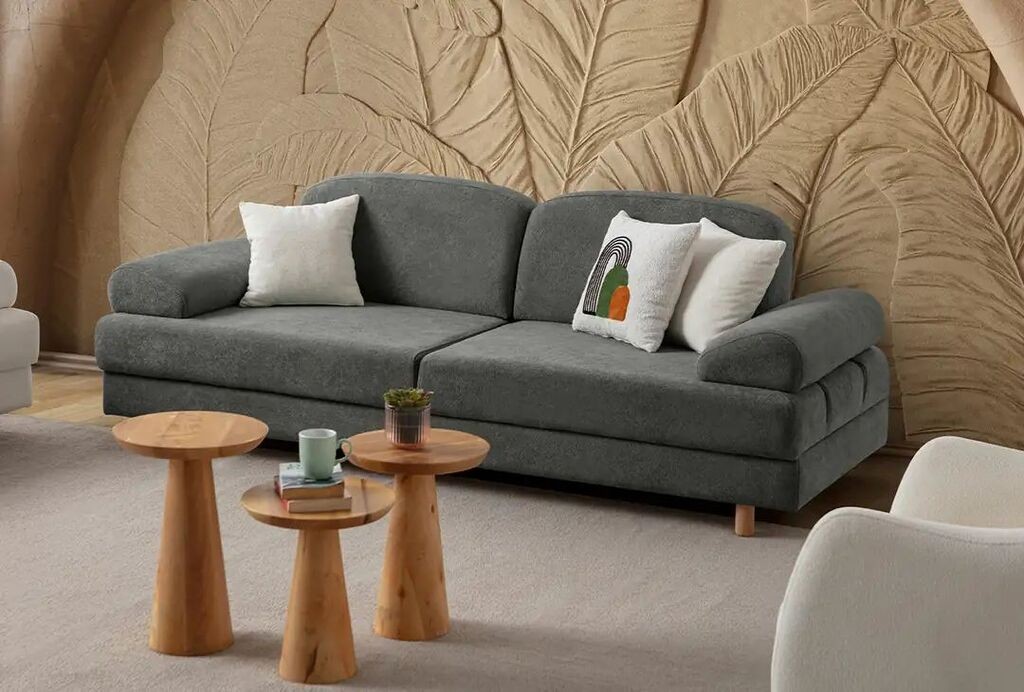 Atelier del Sofa Aries sklopiva sofa, 230 x 85 x 93 cm, antracit