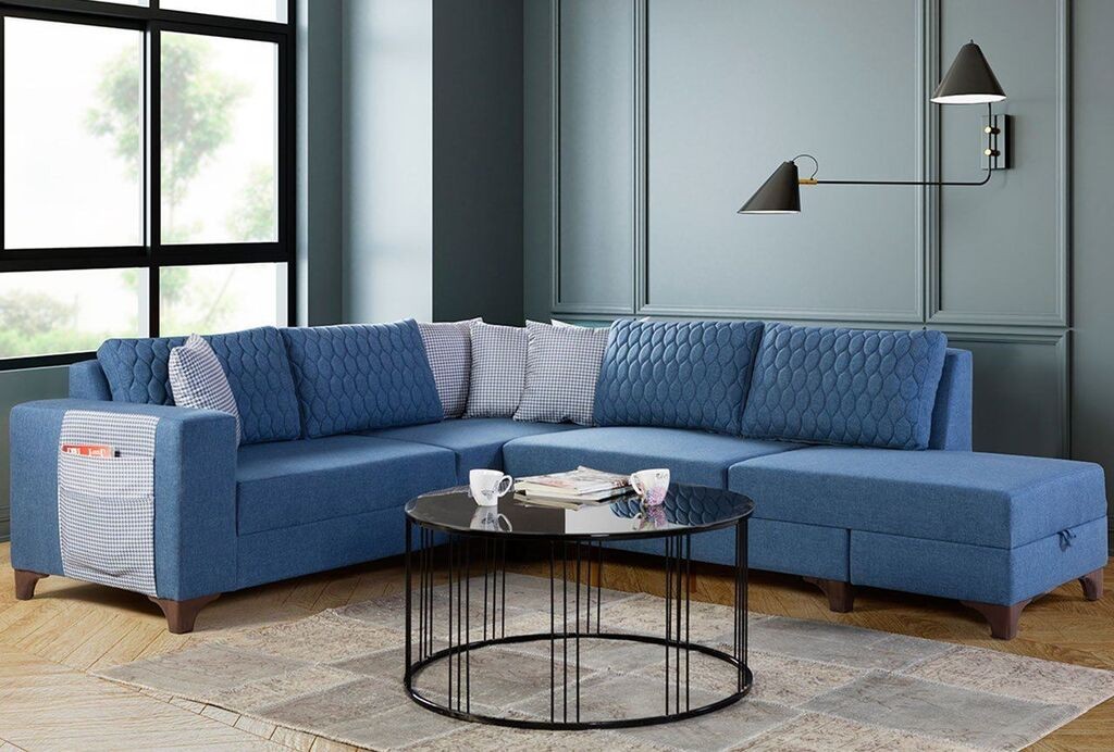 Atelier del Sofa Ugaona sofa na razvlačenje, Loft, 230 x 285 cm, Plava