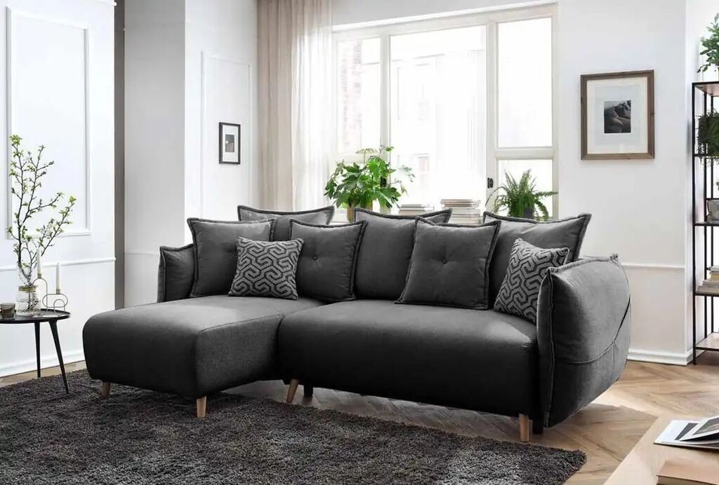 Atelier del Sofa Kutna sofa na razvlačenje Puffy, 255 x 165 cm, Antracit