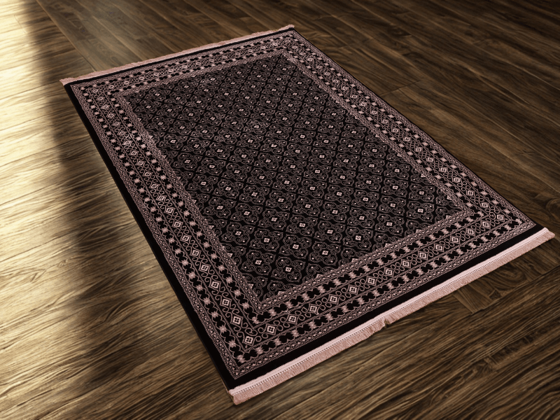 Merinos Končani tepih Ornament Elegance, 160x220 cm, Crni