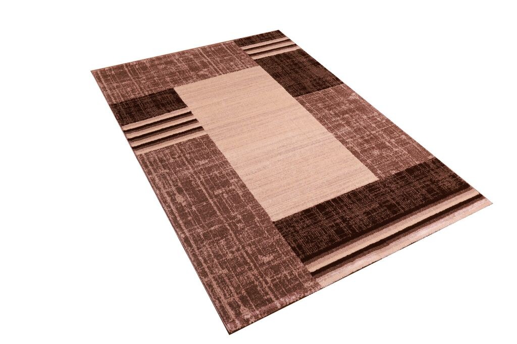 Merinos Končani tepih Geometrijski blokovi, 140x200 cm, Smeđi