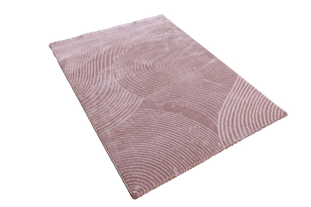 Merinos Končani tepih Valoviti krugovi, 200x290 cm, Sivi