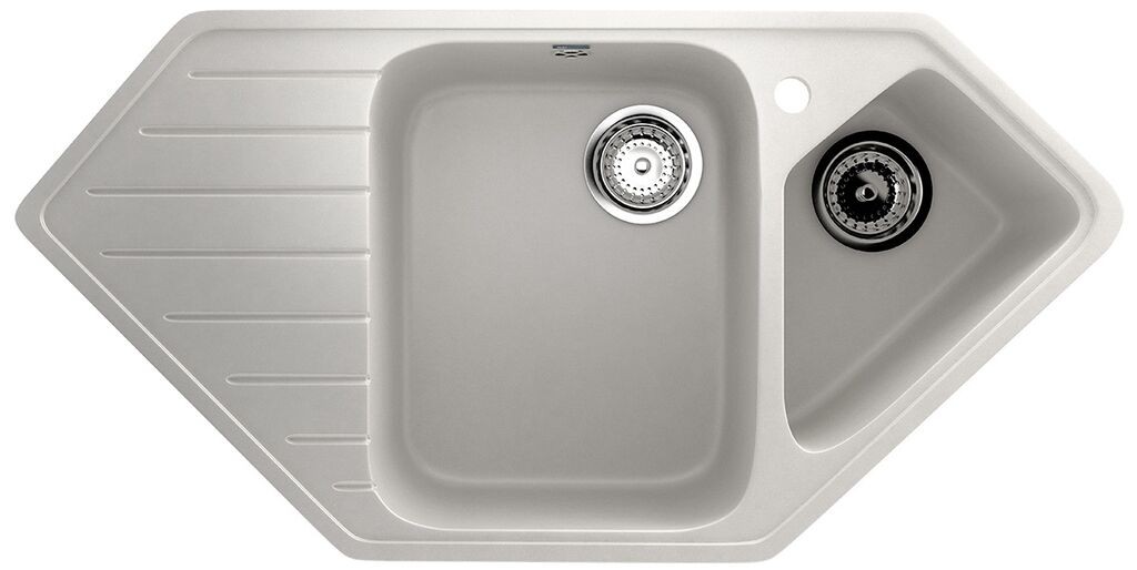 Valterra Ugaoni granitni sudoper V409, Bijeli