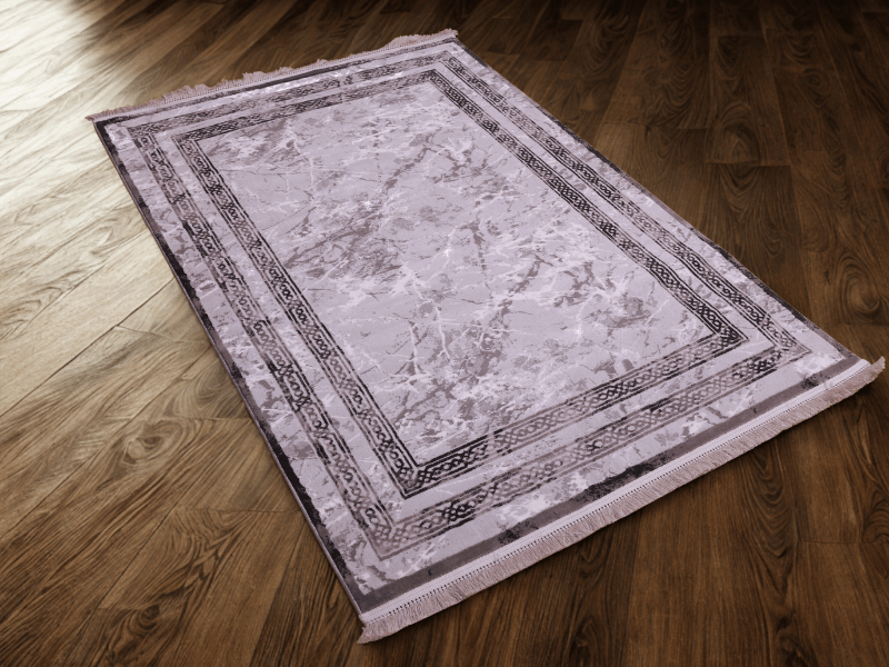 Merinos Končani tepih Mermerni okvir, 200x290 cm, Sivi