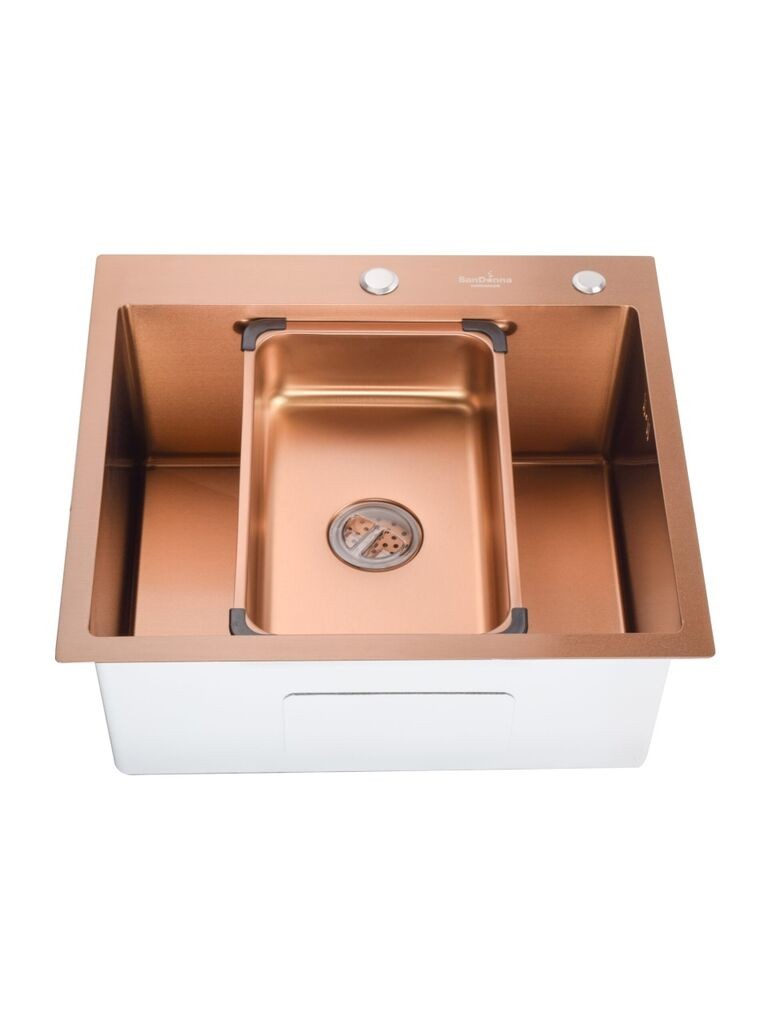 Sandonna Čelični sudoper, 550 x 500 mm, Bakarna boja