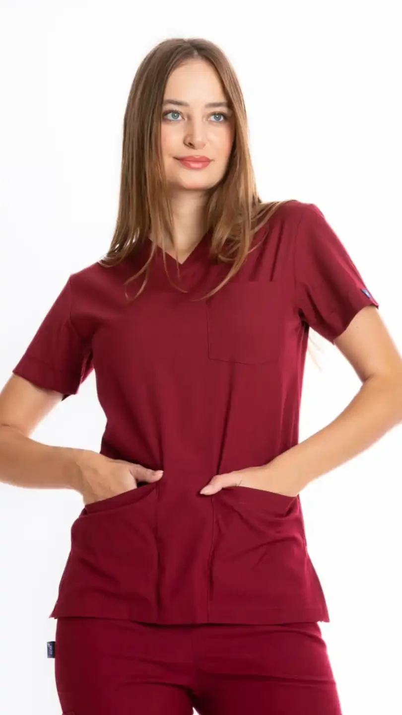 Medical House Ženska bluza Fine-flex, Bordo