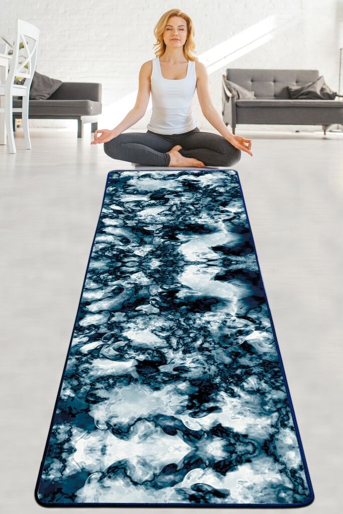 Prostirka za jogu Vital and Vivid Crna, 60x200cm, Šarena
