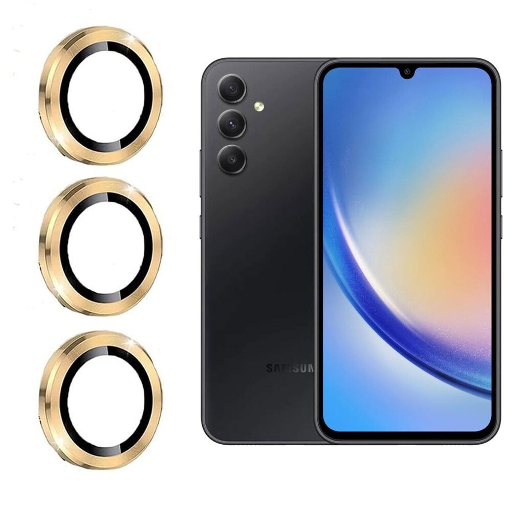 Samsung Positioner staklo kamere Metal A34, Zlatni