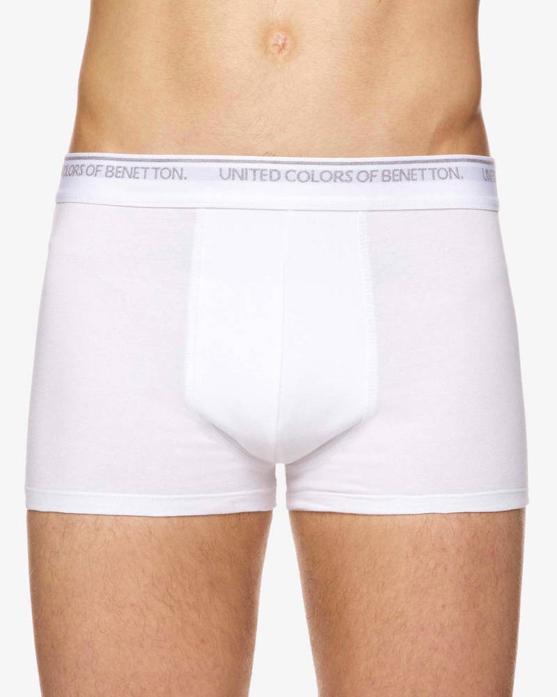 Benetton Muške bokserice 3OP82X077C-101-XL, Bijele