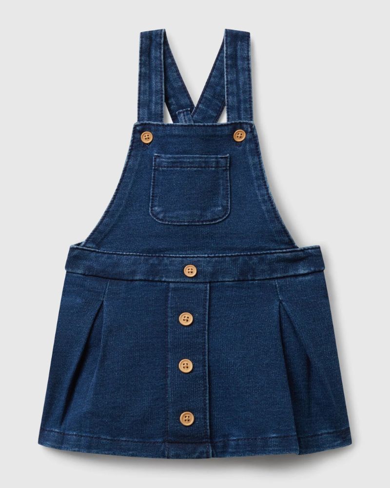 Benetton Haljina sa tregerima za bebe 4BAYAT01JW-901-74, Teget