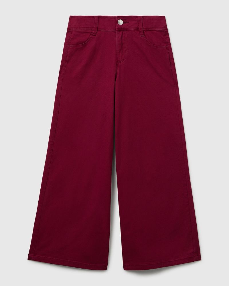 Benetton Pantalone za djevojčice 4RHPCE04AG-236-M, Bordo
