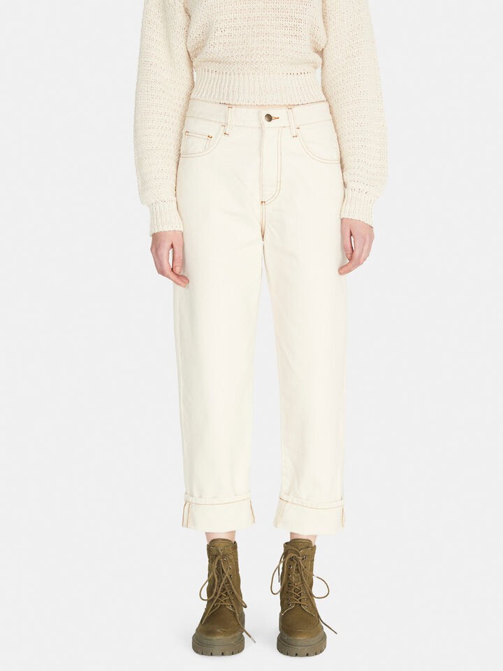 Benetton Ženske pantalone 4HKCLE01V-600-26, Krem