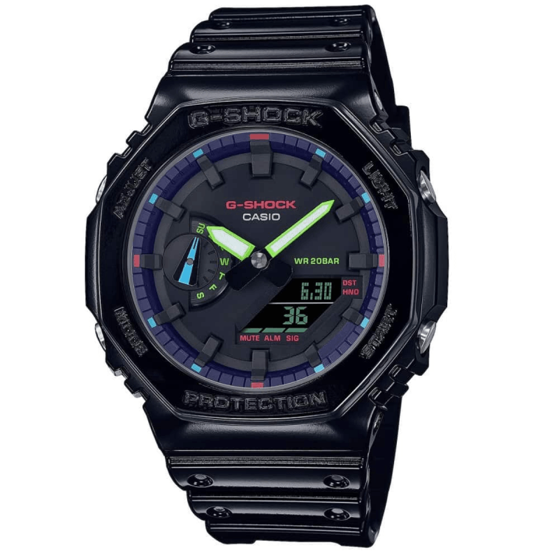 G-SHOCK Casio Sat GA-2100RGB-1AER, Crni