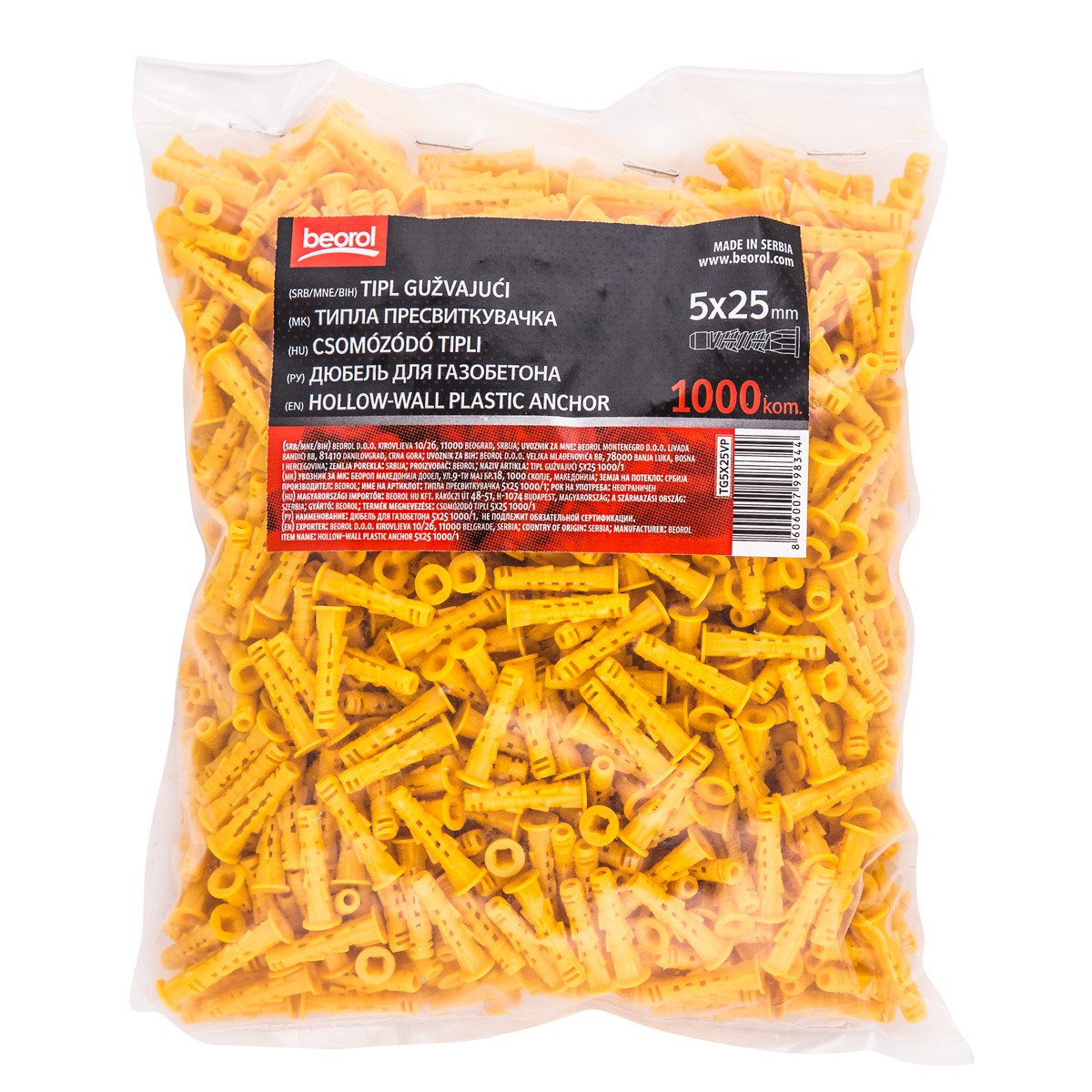 Beorol Tipl gužvajući 5x25 1000/1