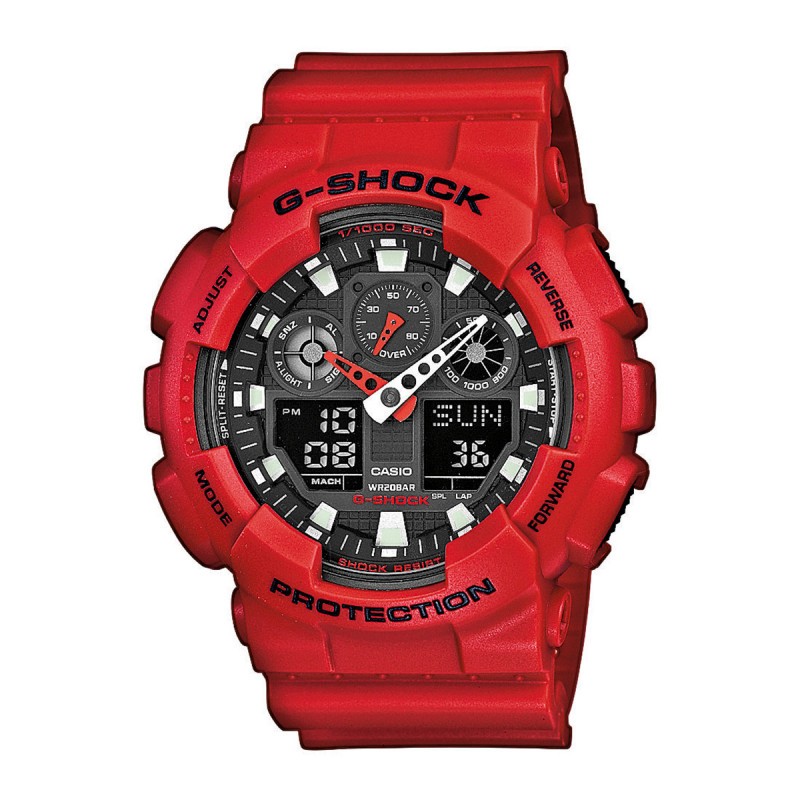 G-SHOCK Casio Sat GA-100B-4AER, Crveni