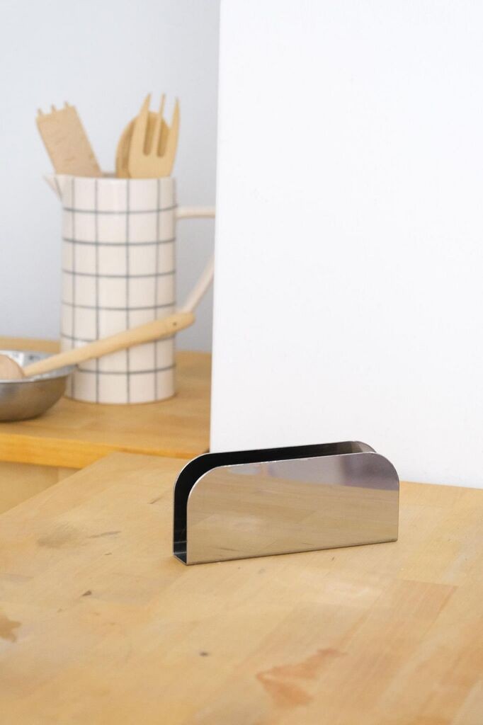 Držač za salvete Hermia, 100% nehrđajući čelik, 16 x 2,5 x 6,5 cm, srebrni