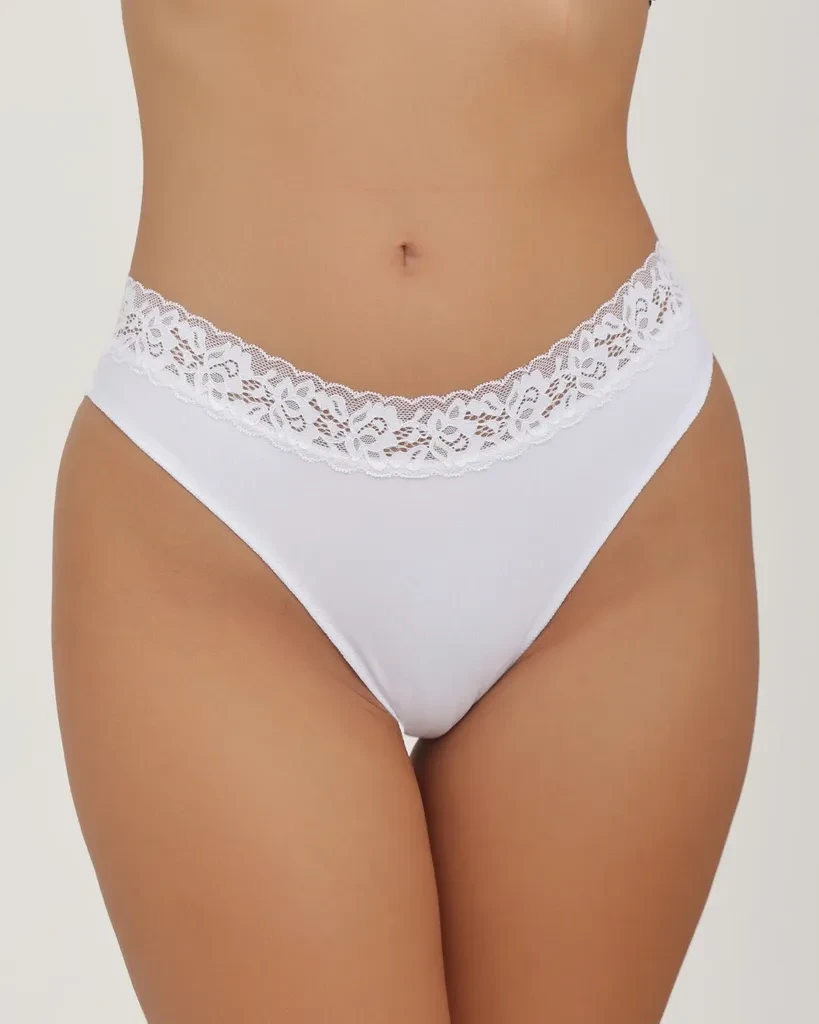 Alma Ras Ženske dublje slip gaćice Ines, Bijeli