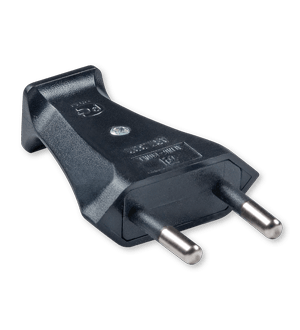 ALING-CONEL Dvopolni utikač EURO 2.5A 250V~, Crni
