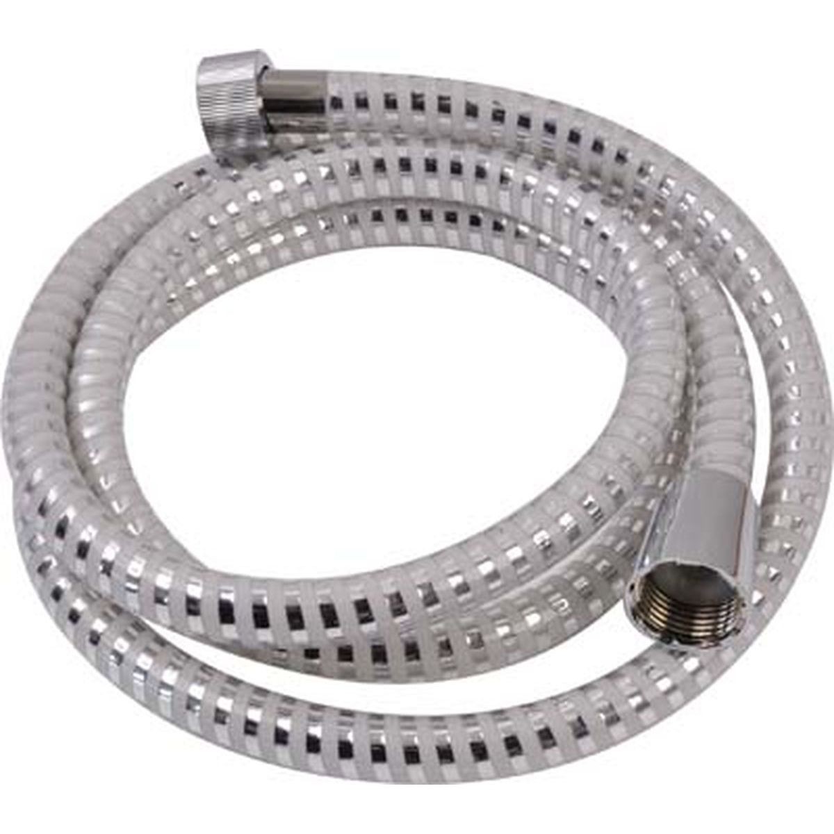 TENDANCE PVC produžno crijevo za tuš, 150 cm, bijelo-srebrno