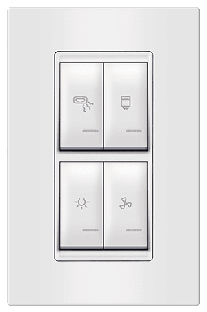 ALING-CONEL Set prekidača za kupatilo 4x16AX 250V~ sa indikacijom, vertikalni univerzalni