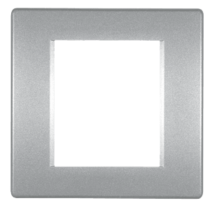 ALING-CONEL Maska za utičnicu dvostruka MODE 2M, metalik srebrna