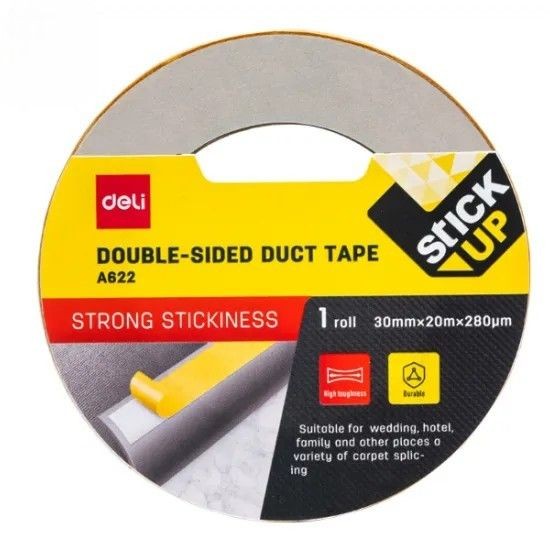 DELI Dvostrano ljepljiva ljepljiva traka - 280Mic Ea622,30mmx20m