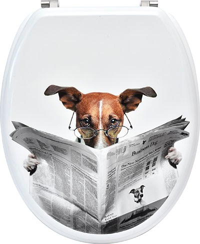 TENDANCE WC daska MDF s metalnim okovima 37,5x46cm MDF Caramel