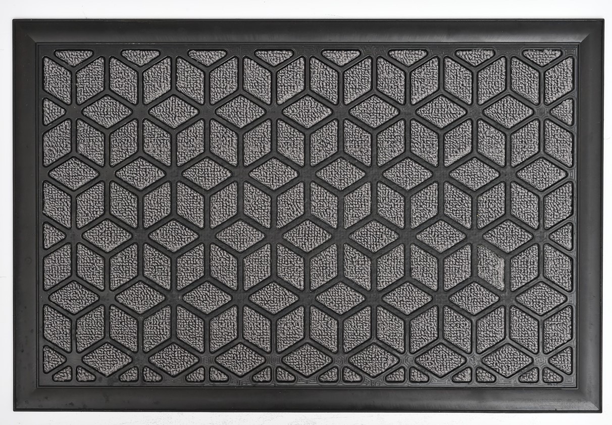 LUANCE Prostirka Long Island, PP/Guma, 40x60 cm, Siva