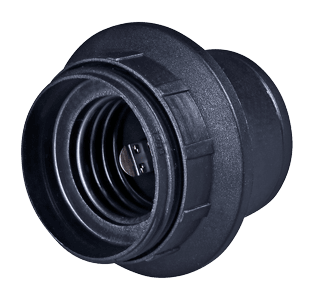 ALING-CONEL Kratko grlo E27 luster, bez vijaka, crno