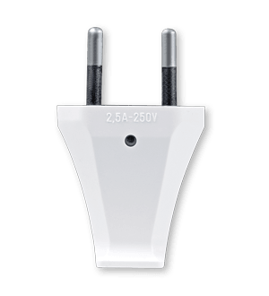 ALING-CONEL Dvopolni utikač EURO 2.5A 250V~, Bijeli