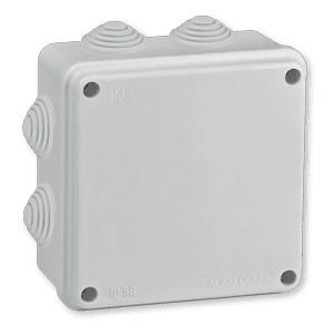 ALING-CONEL Razvodna kutija sa 8 ulaza na zidu 100x100x50 IP56 ABS g/b 650°C, siva